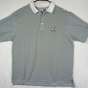 Ashworth Mens 2007 US Open Oakmont Golf Polo Shirt Green Striped Large